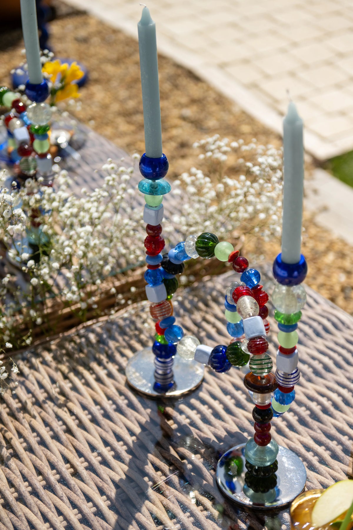 
Grande portacandele di design „Beads“ - Multicolore