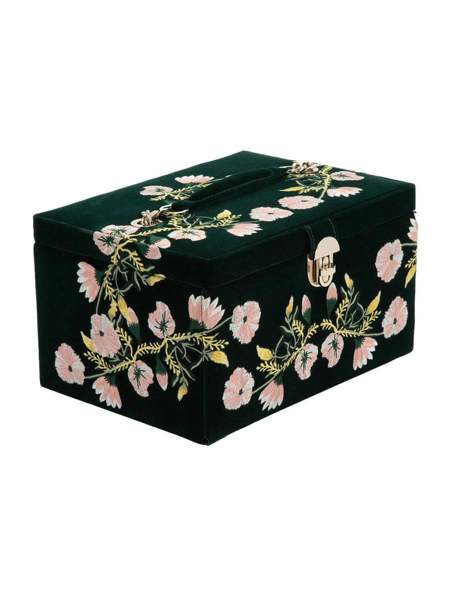 
Designer jewelry box "Zoe" with additional travel case - Forest / Medium