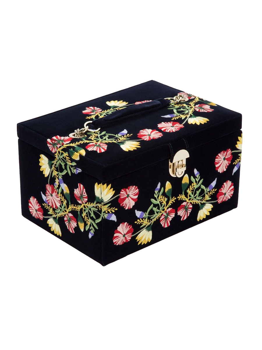 
Designer jewelry box "Zoe" with additional travel case - Indigo / Medium