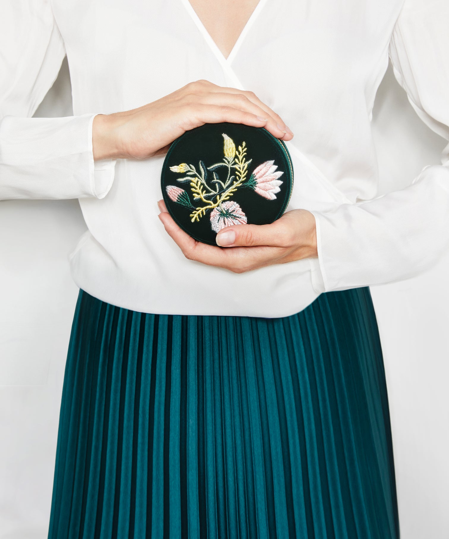 
Designer jewelry box "Zoe Travel Round" - Forest