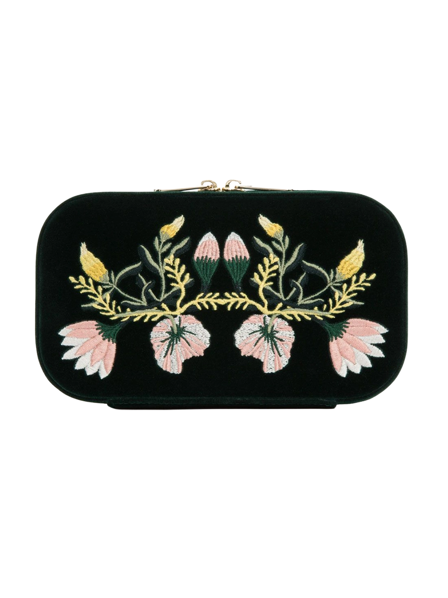 
Large Jewellery Box "Zoe Travel Zip Case" - Forest
