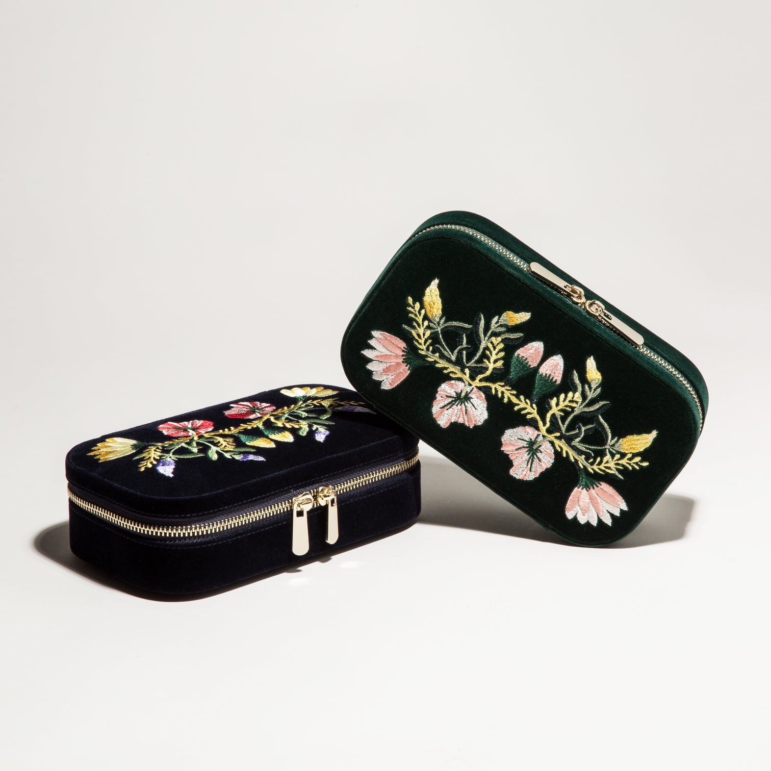 
Large Jewellery Box "Zoe Travel Zip Case" - Forest