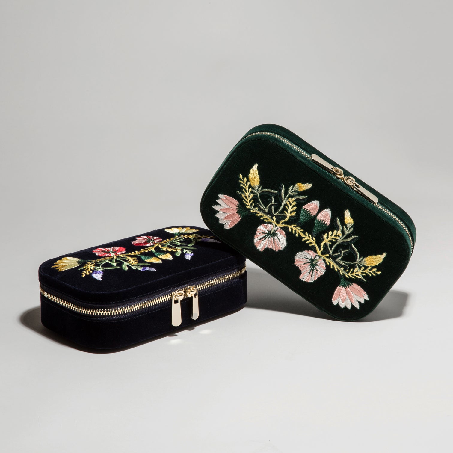
Large Jewellery Box "Zoe Travel Zip Case" - Indigo
