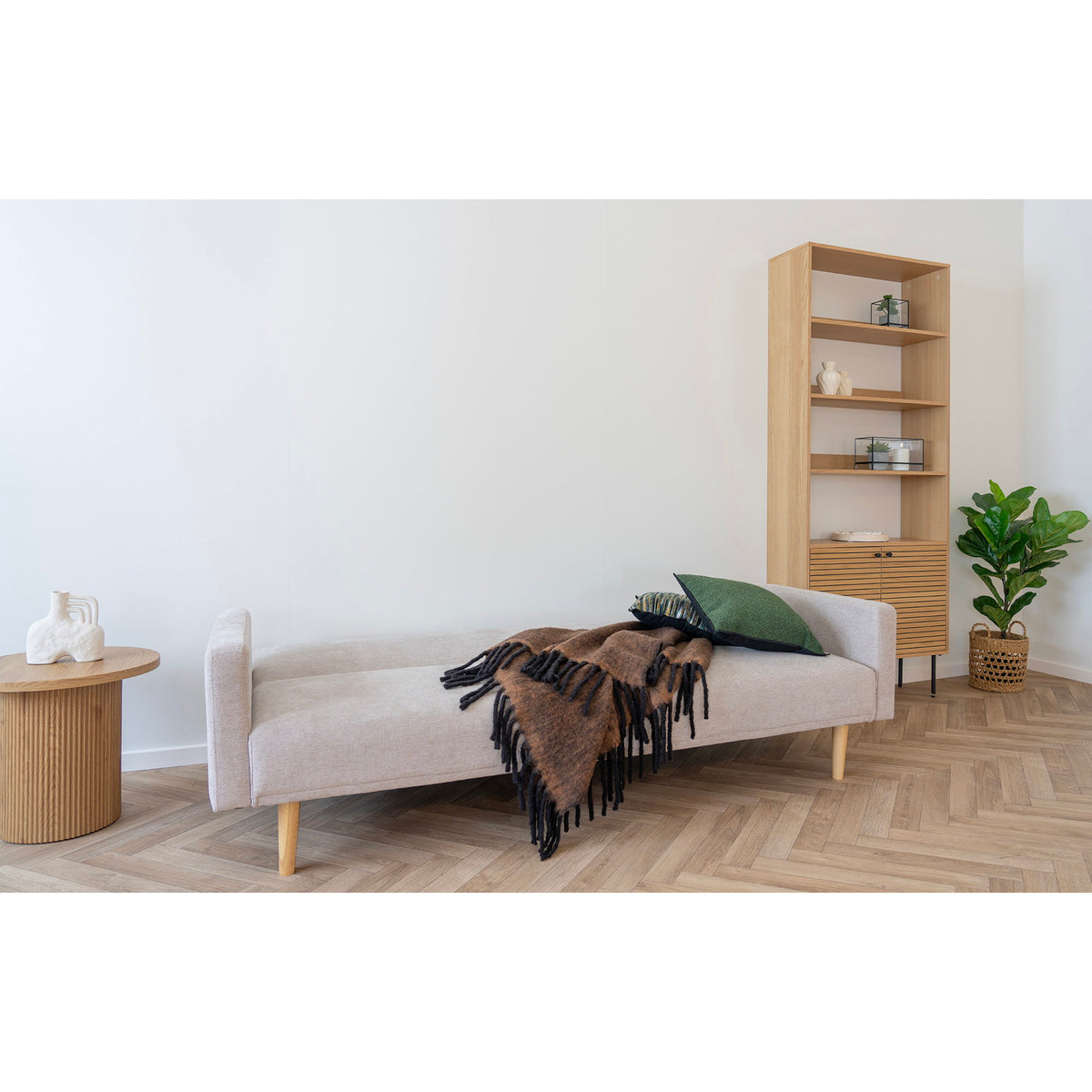 
Plaid en laine design « Carmel » - Braun