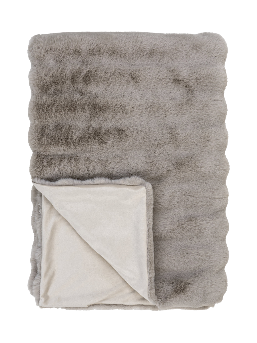 
Plaid douillet design « Galena » - Gris clair