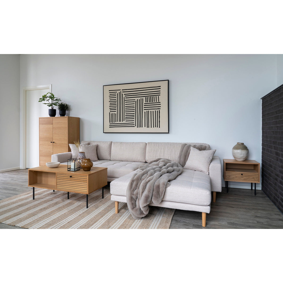 
Plaid douillet design « Galena » - Gris clair