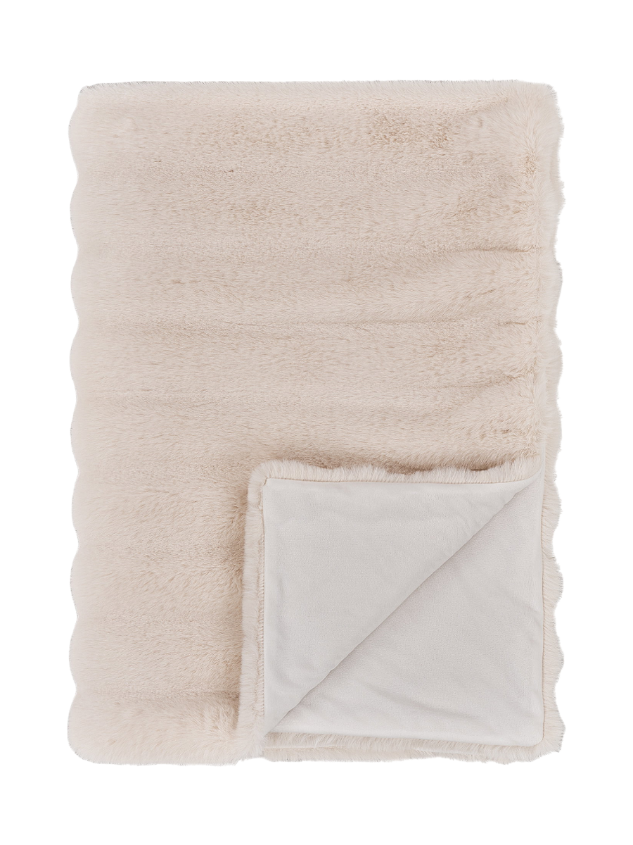 
Plaid douillet design « Galena » - Écru