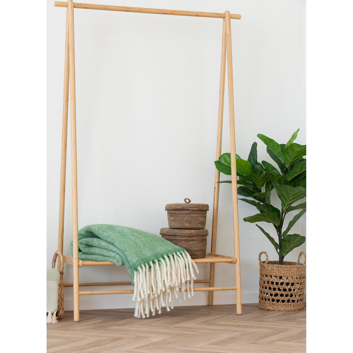 
Plaid en laine design « Carmel » - Vert