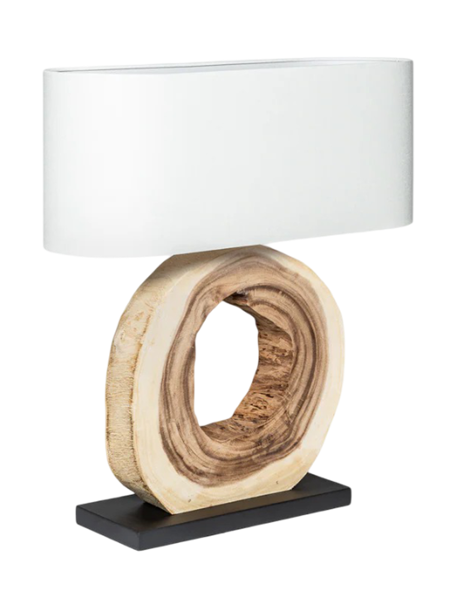 
Lampada da tavolo «Organic Artwork» in legno di noce