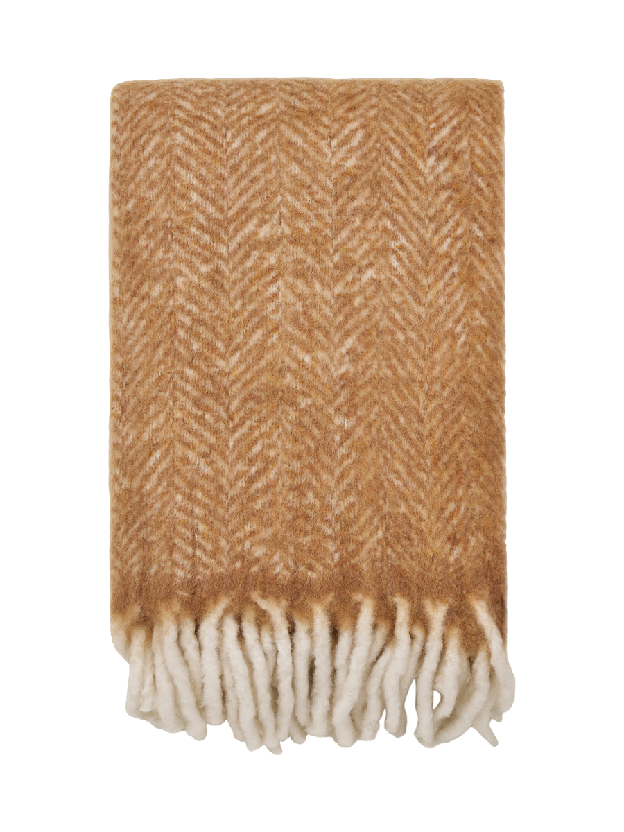 
Plaid en laine design « Carmel » - Caramel