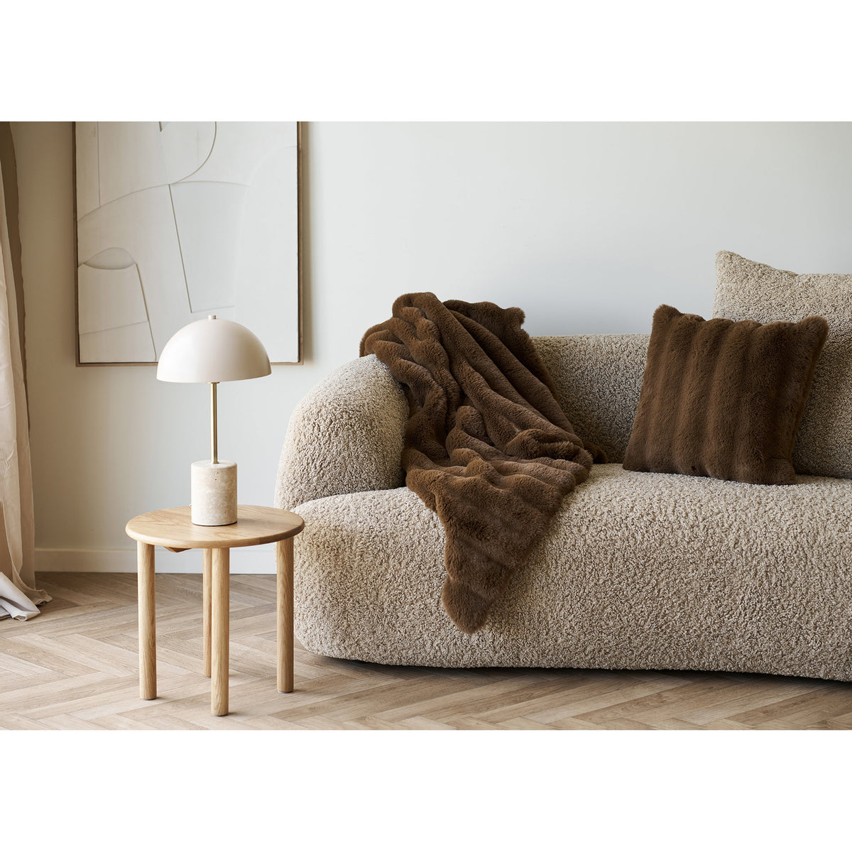 
Coperta morbida di design «Galena» - Braun