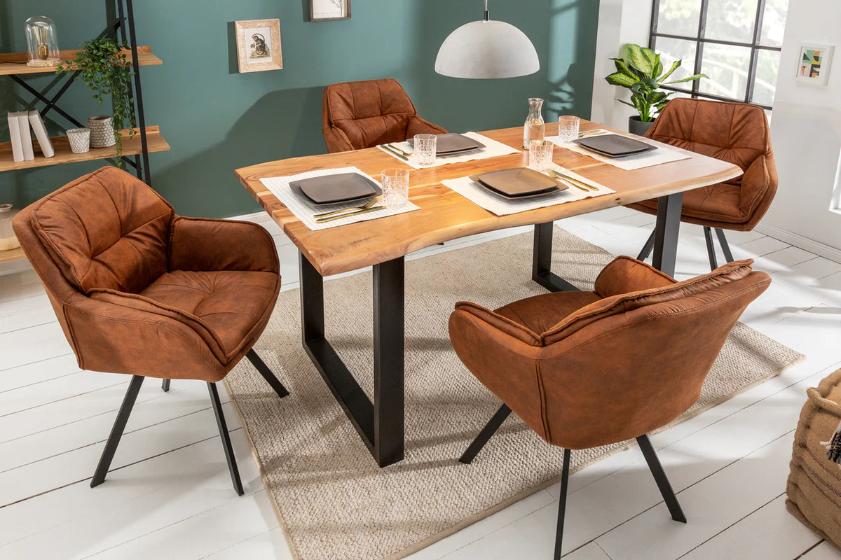 
Poltroncina girevole con braccioli „Lounger“ - Cognac