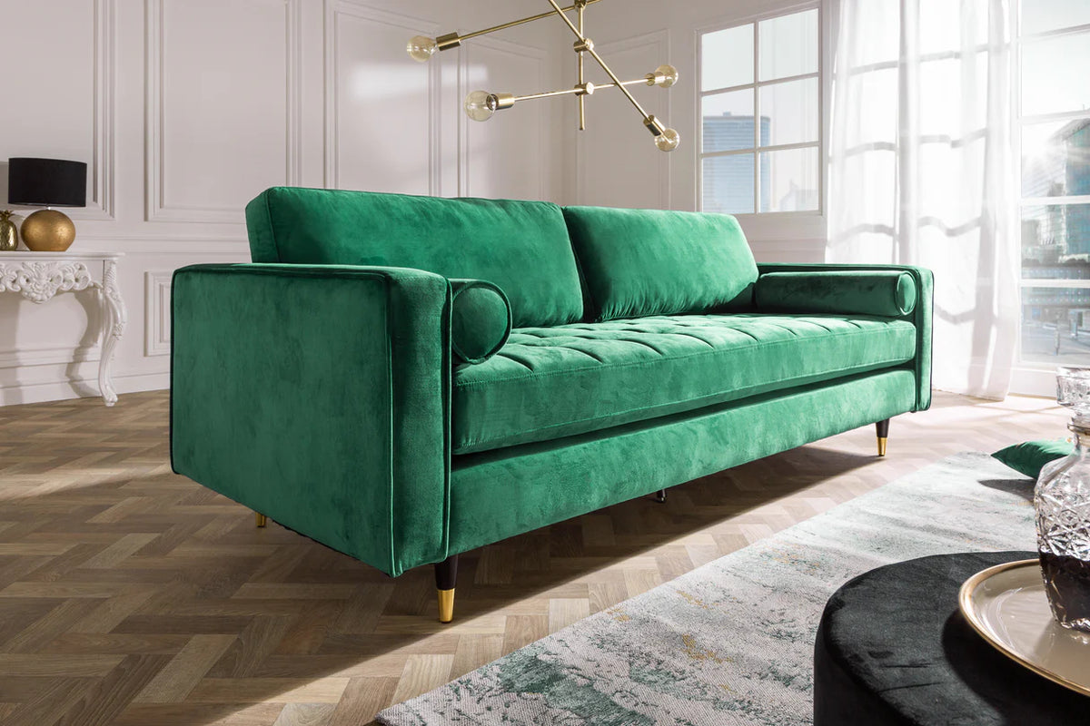 
Canapé 3 places en velours « Cozy Velvet » - Vert émeraude