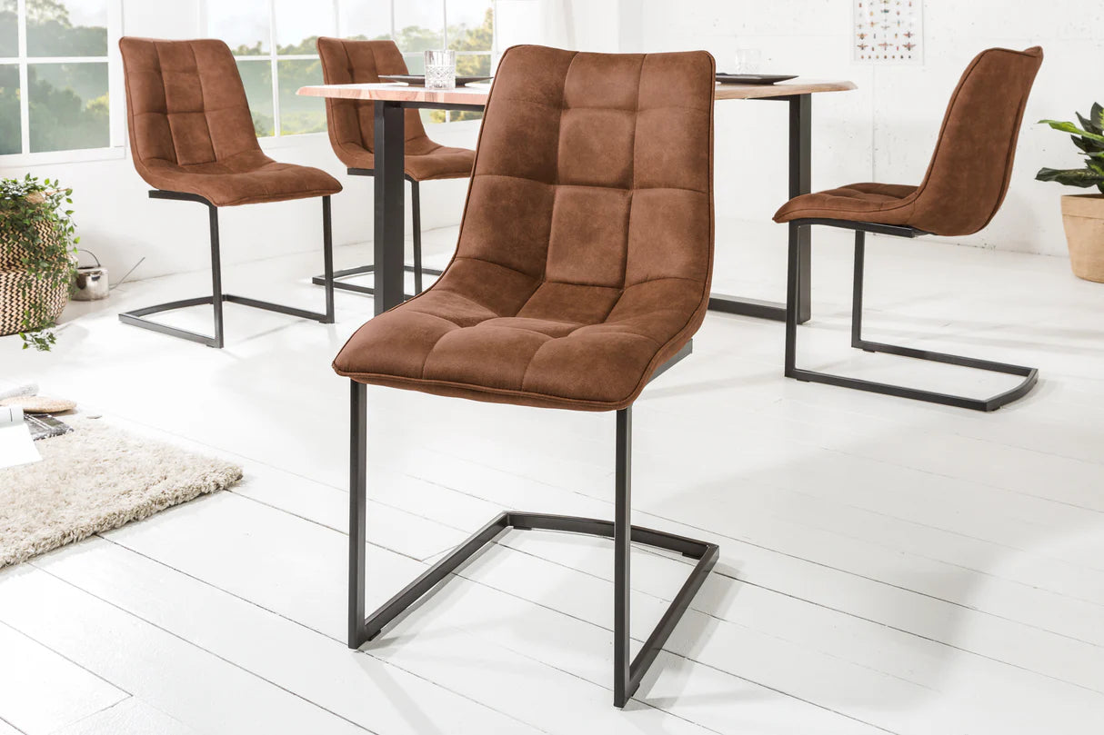 
Chaise cantilever « Chicago » - Brun clair