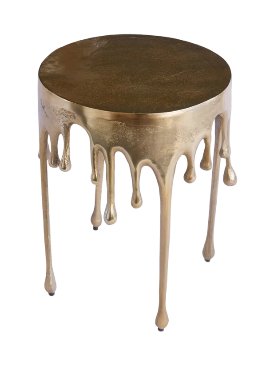 
"Liquid" Designer Side Table - Gold / Ø 37 / Height 51 cm
