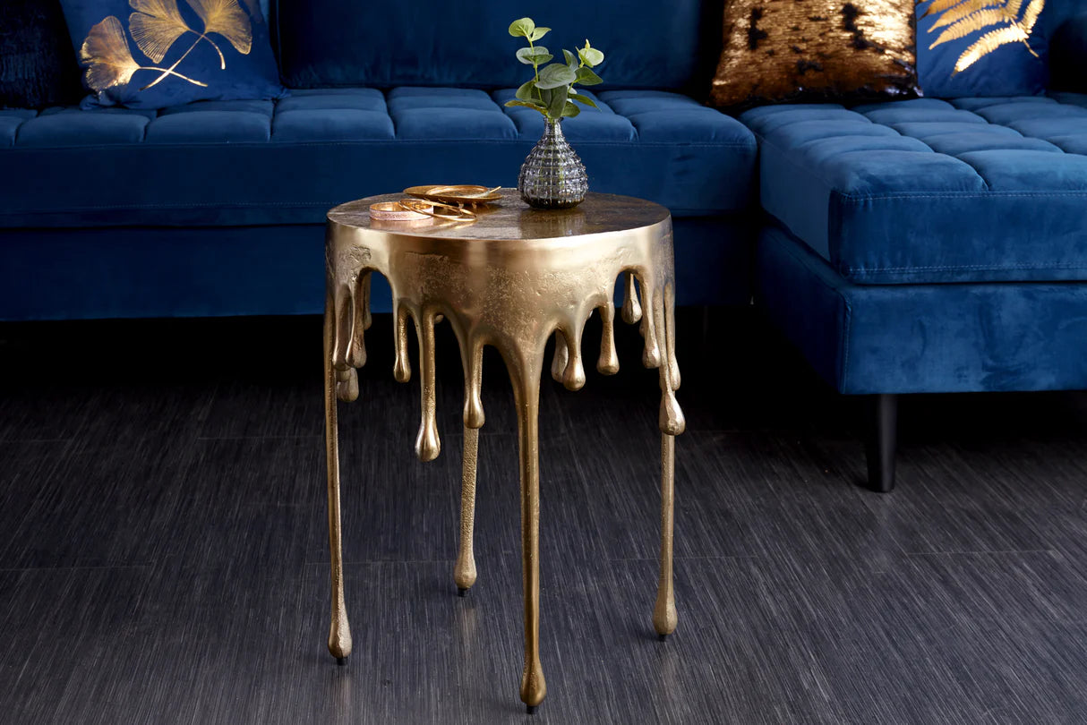
"Liquid" Designer Side Table - Gold / Ø 37 / Height 51 cm