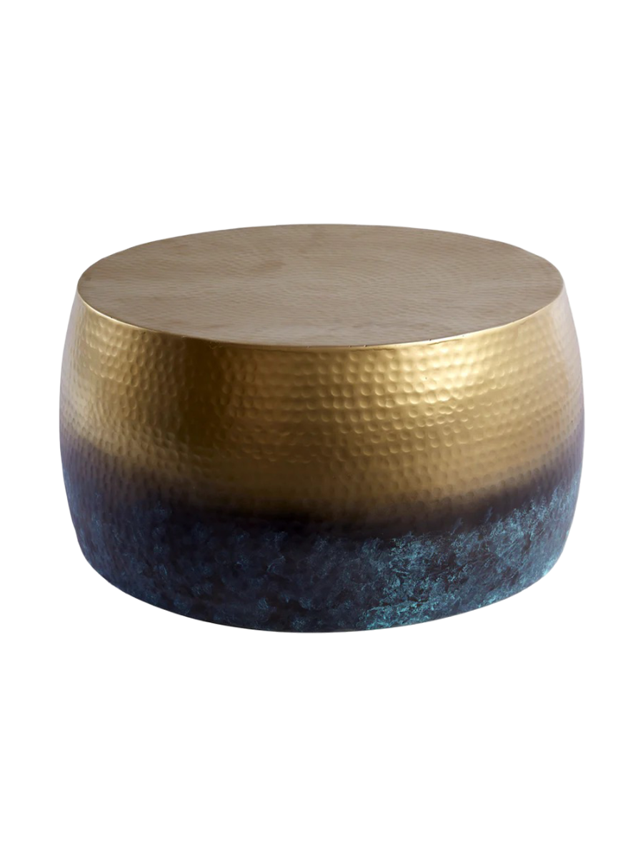 
Designer Coffee Table "Orient" - Flamed gold / Ø 60 cm