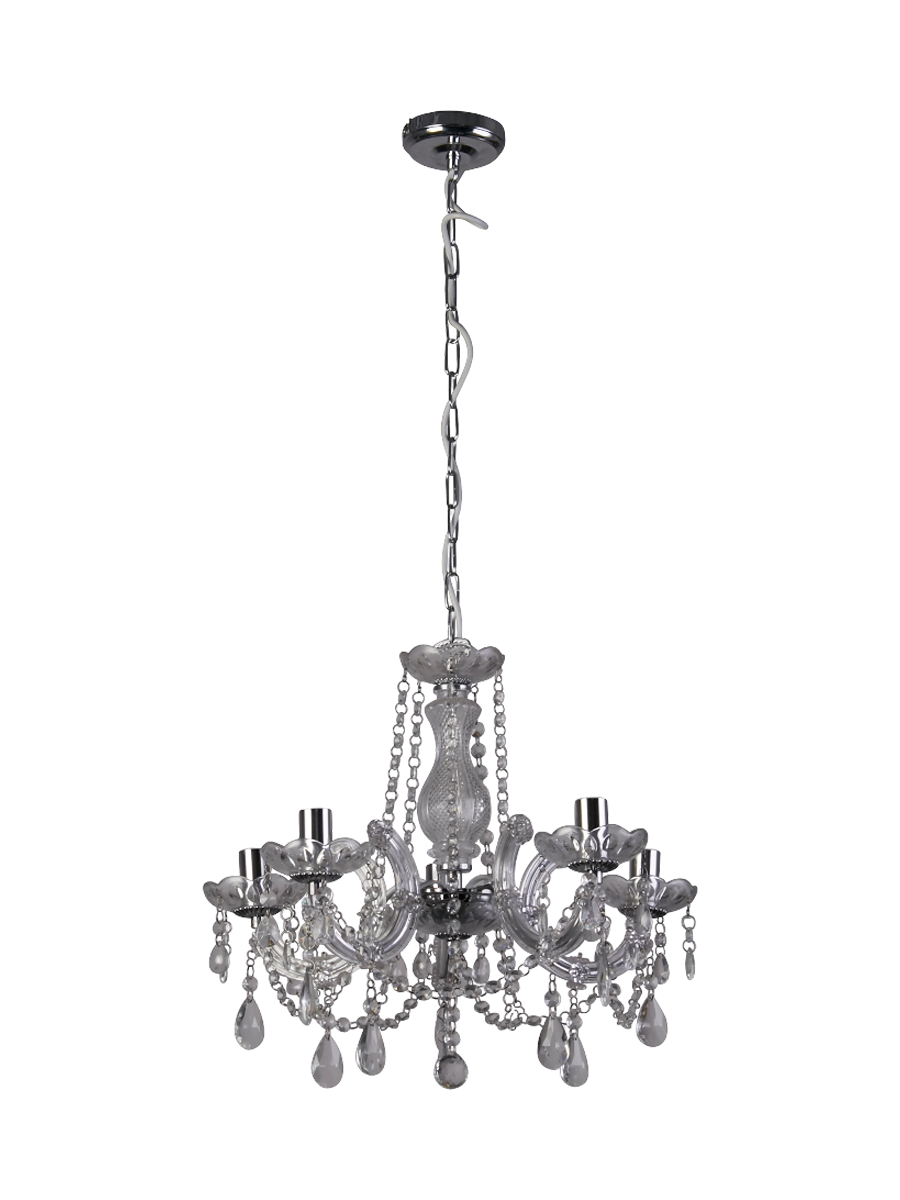 
Classic Dimmable Chandelier "Marie Therese" Ø 48 cm, 5-Light - Silver