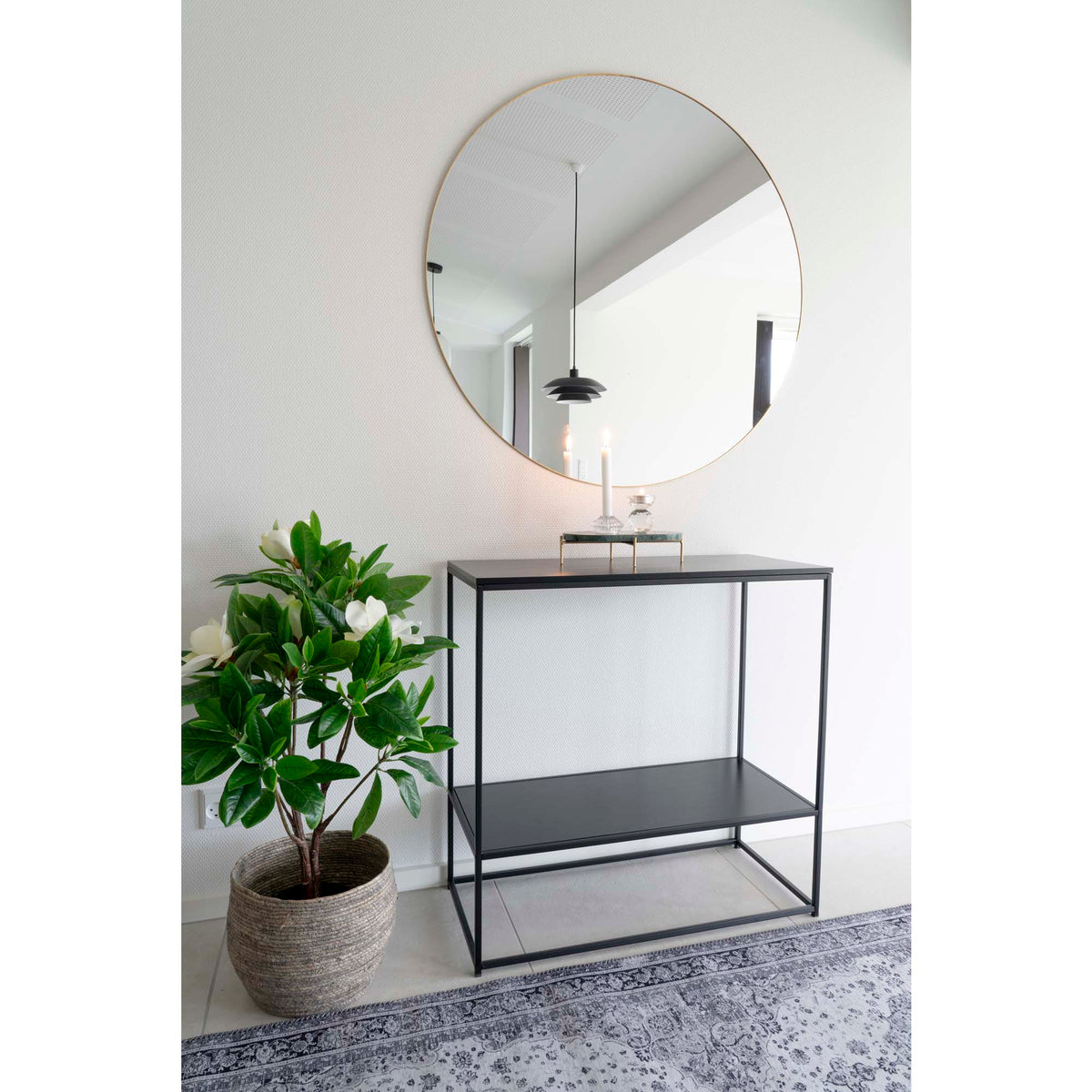 
Grand miroir mural « Jersey » - Or  / Ø 100 cm