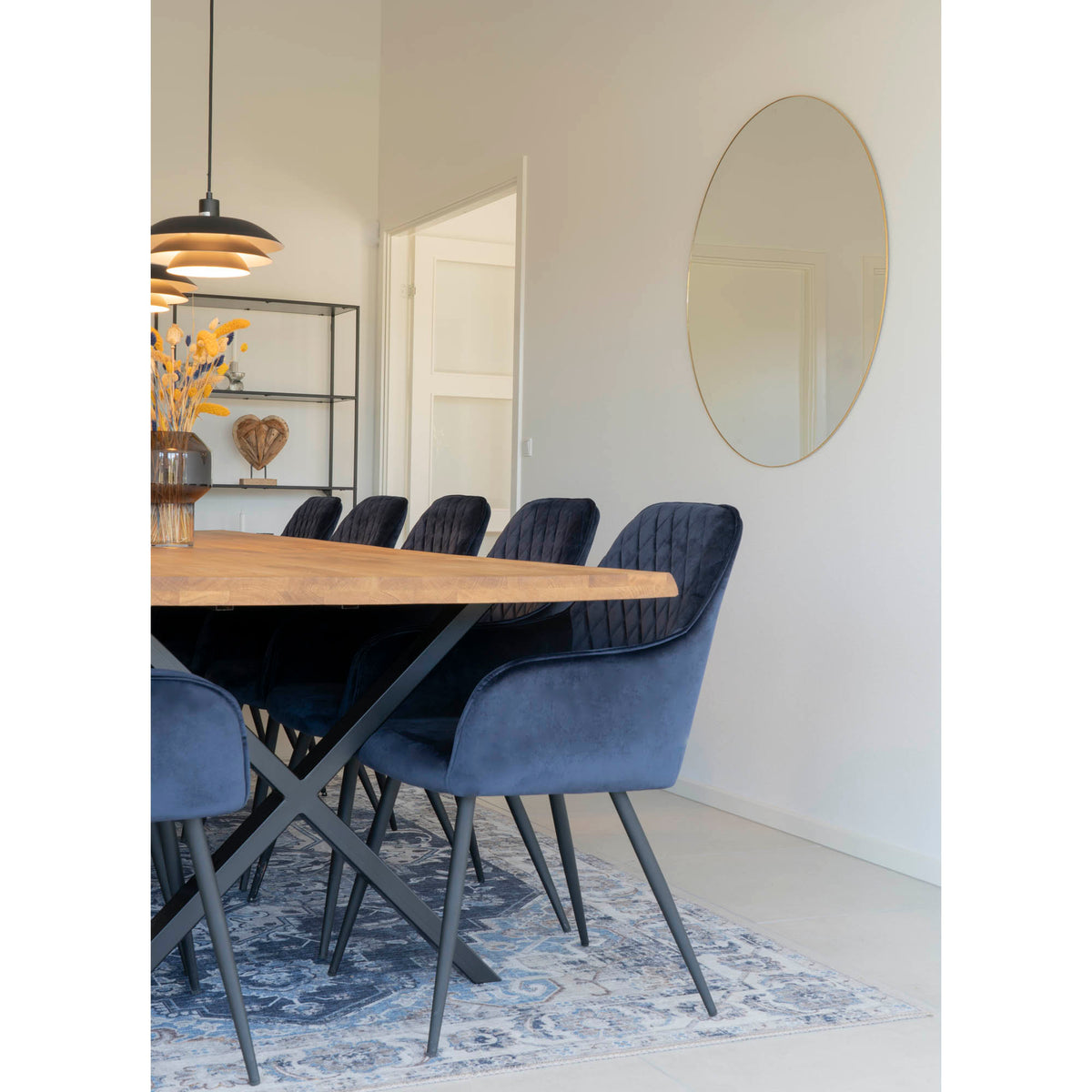 
Grand miroir mural « Jersey » - Or  / Ø 100 cm