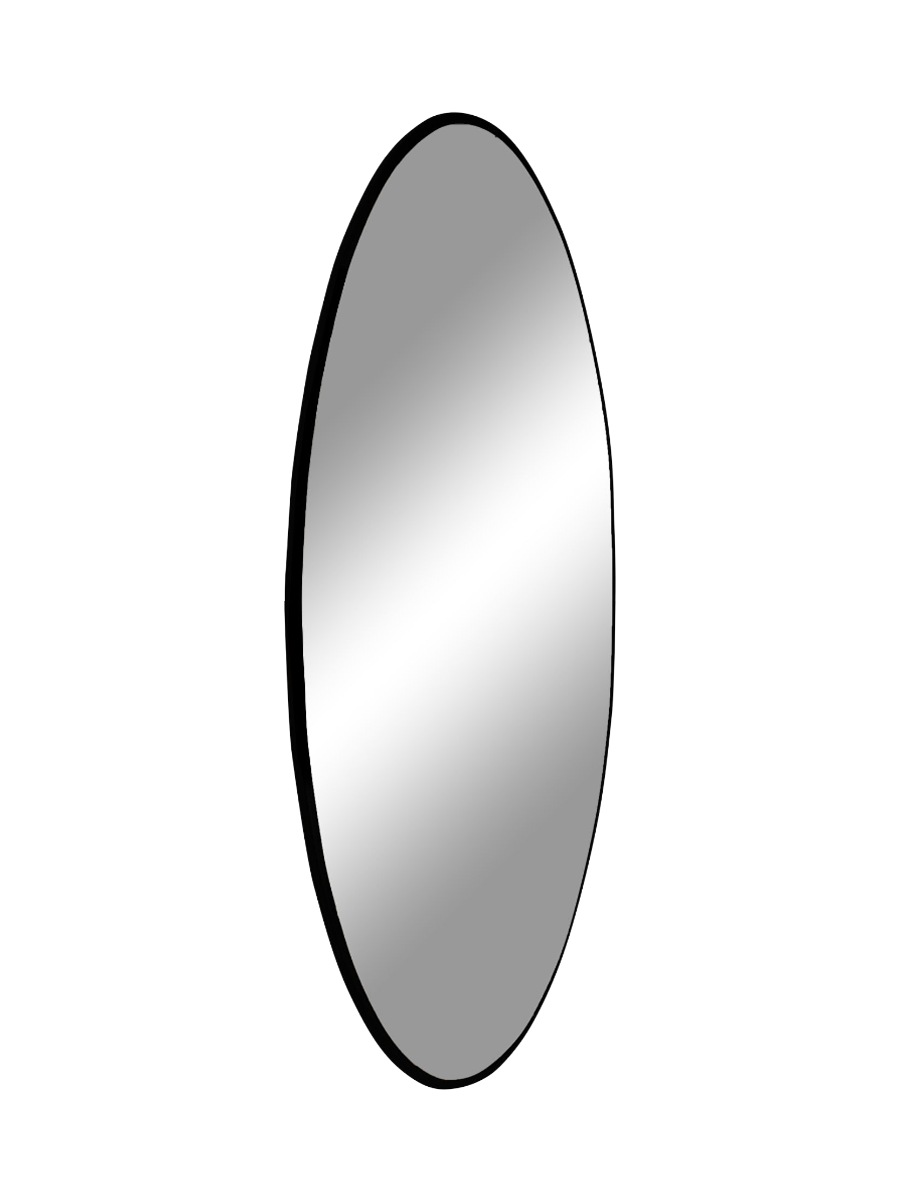 
Grand miroir mural « Jersey » - Noir / Ø 100 cm