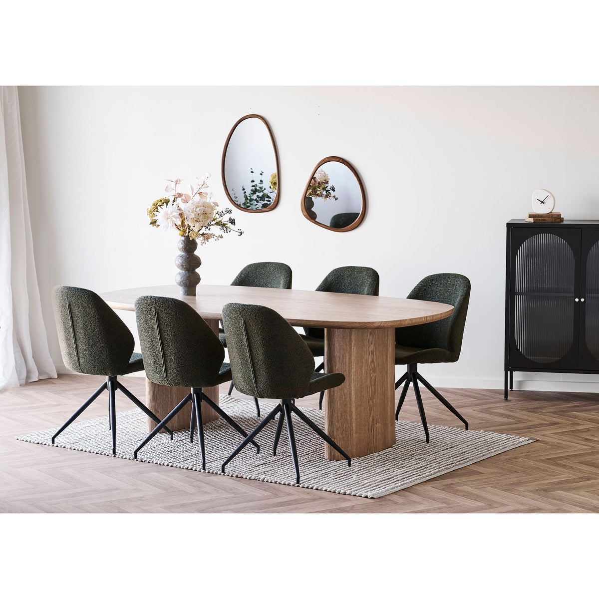 
Specchio da parete di design «Luxon» con cornice in legno - 38.5 x 64.5 cm