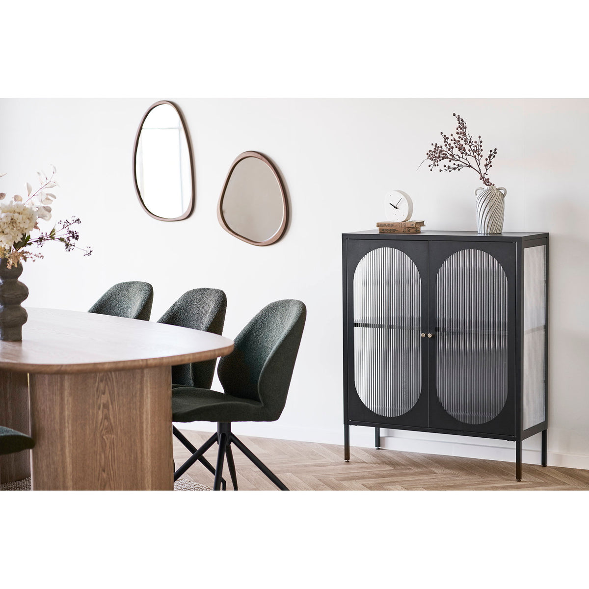 
Miroir mural design « Luxon » avec cadre en bois - 38.5 x 64.5 cm