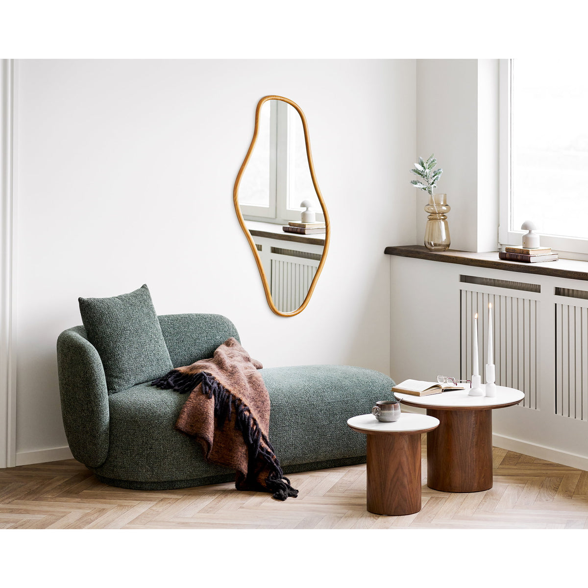
Specchio da parete di design «Brandsby» con cornice in legno