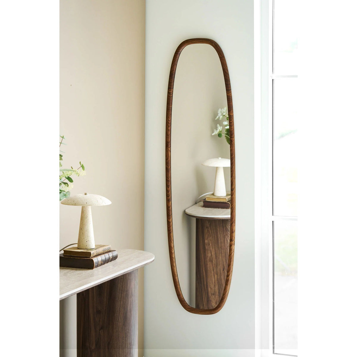 
Design Wandspiegel „Luxon“ mit Holzrahmen - 40 x 150 cm