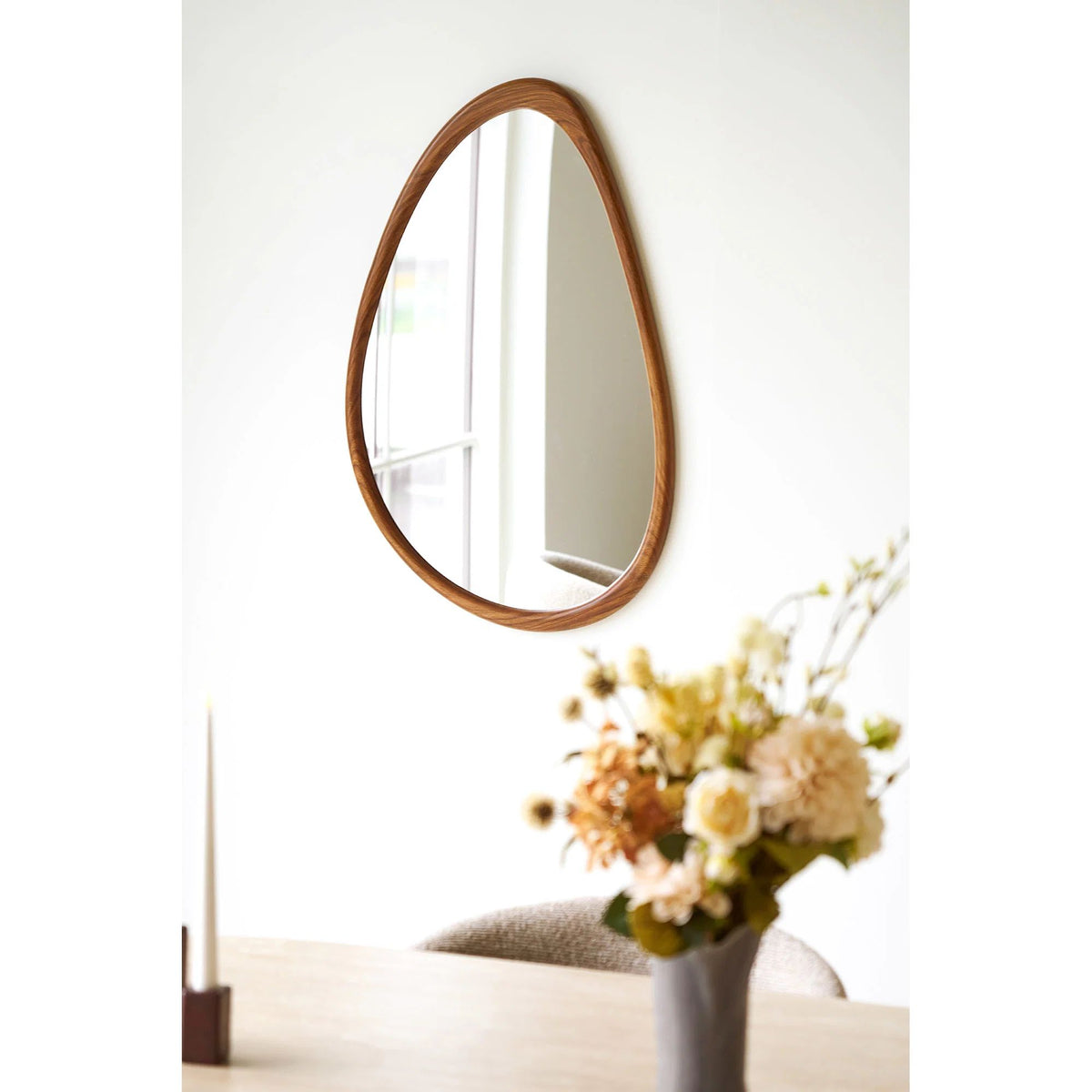 
Miroir mural design « Luxon » avec cadre en bois - 50 x 80 cm