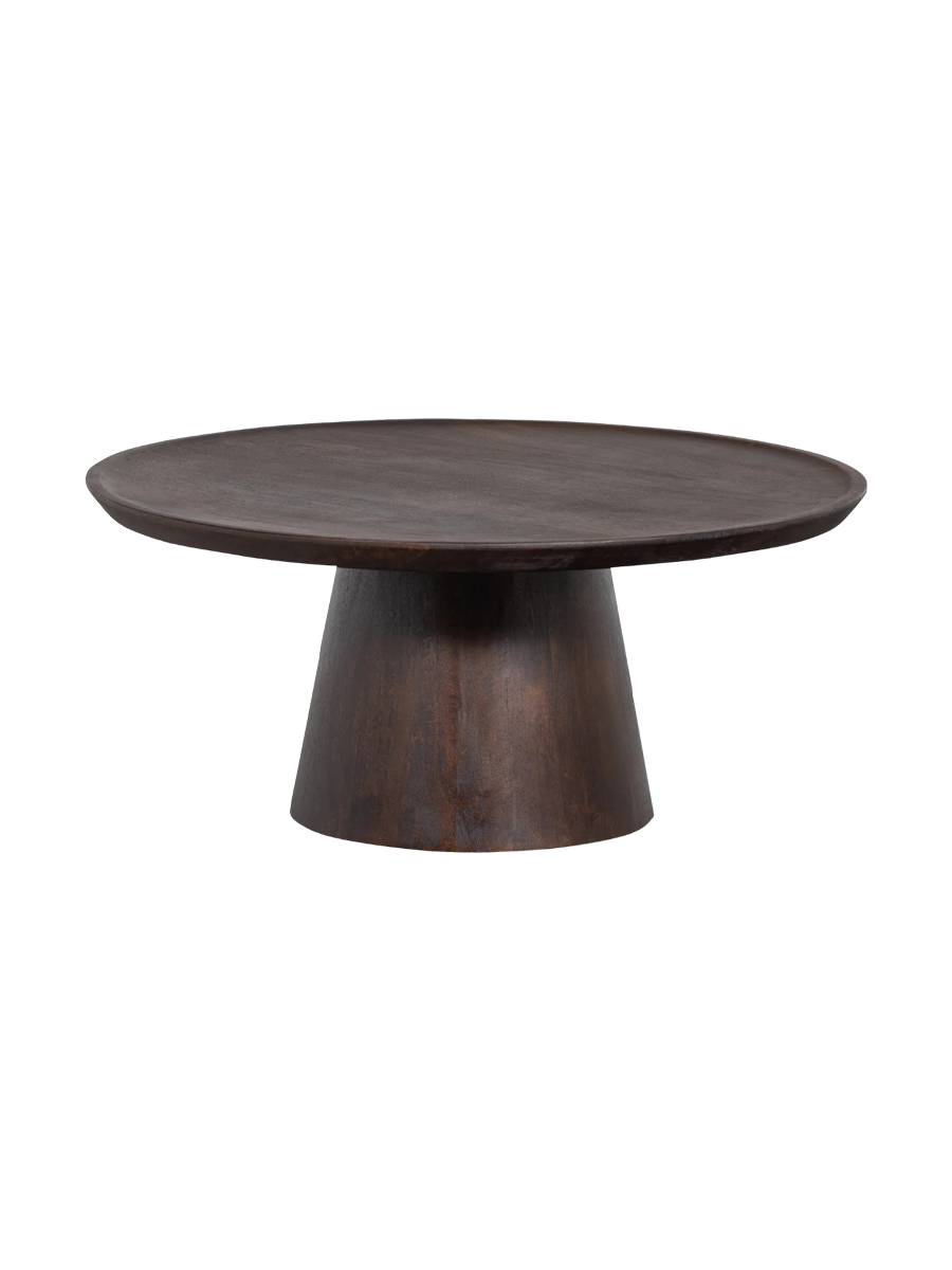 
Runder, massvier Design Couchtisch „Coffee a gogo“ Ø 90 cm