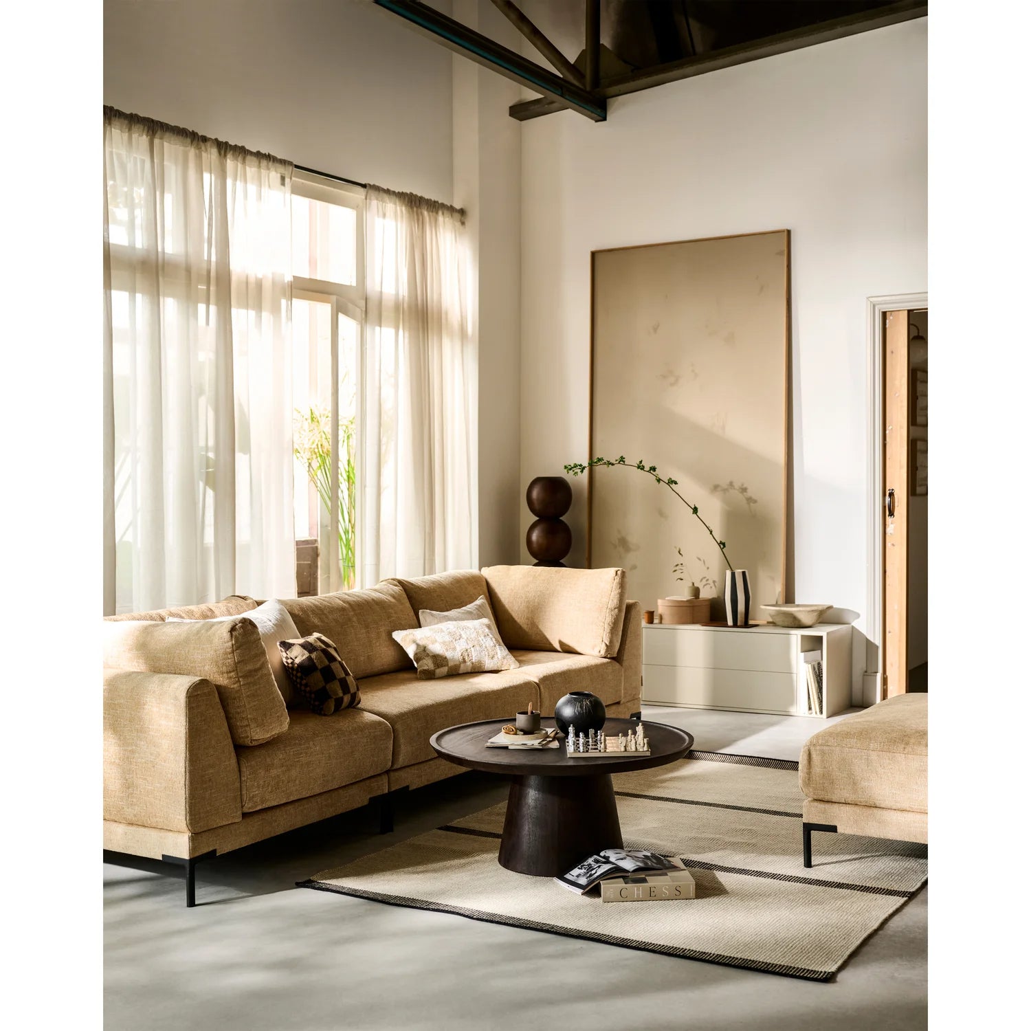 
Runder, massvier Design Couchtisch „Coffee a gogo“ Ø 90 cm