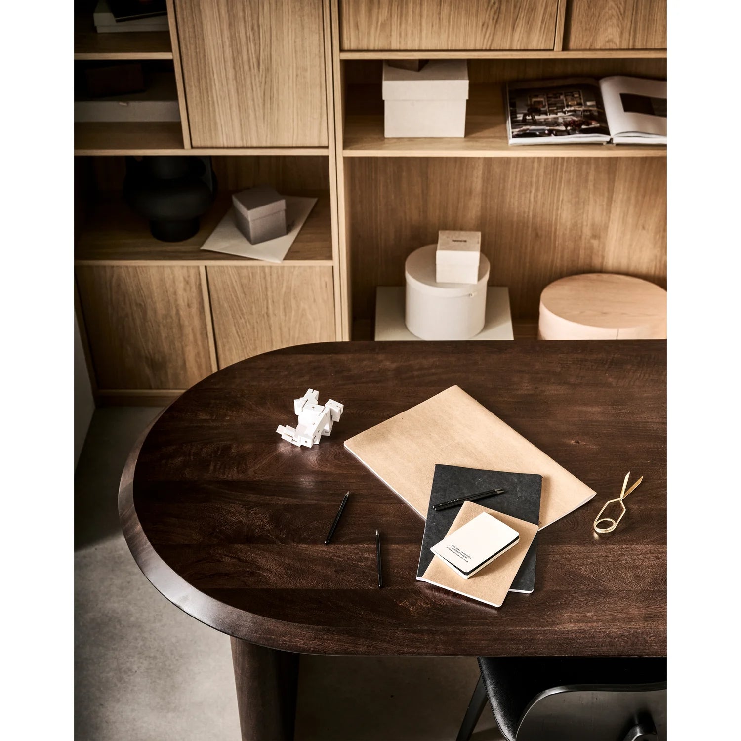 
"Ellips" Oval Solid Wood Designer Dining Table, Various Sizes - 180 x 90 cm