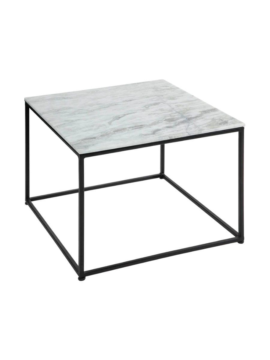 
Tavolino da salotto in marmo „Marble Elements“ 50 x 50 cm - Nero / Marmo Bianco