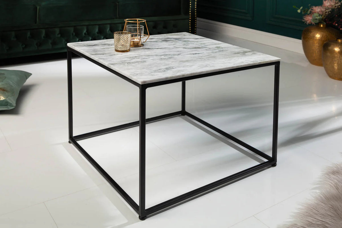 
Tavolino da salotto in marmo „Marble Elements“ 50 x 50 cm - Nero / Marmo Bianco