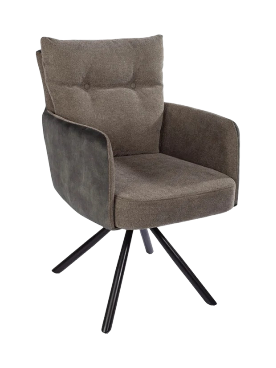 
Sedia con braccioli girevole a 360° «Big Nevis» - Tessuto piatto Khaki