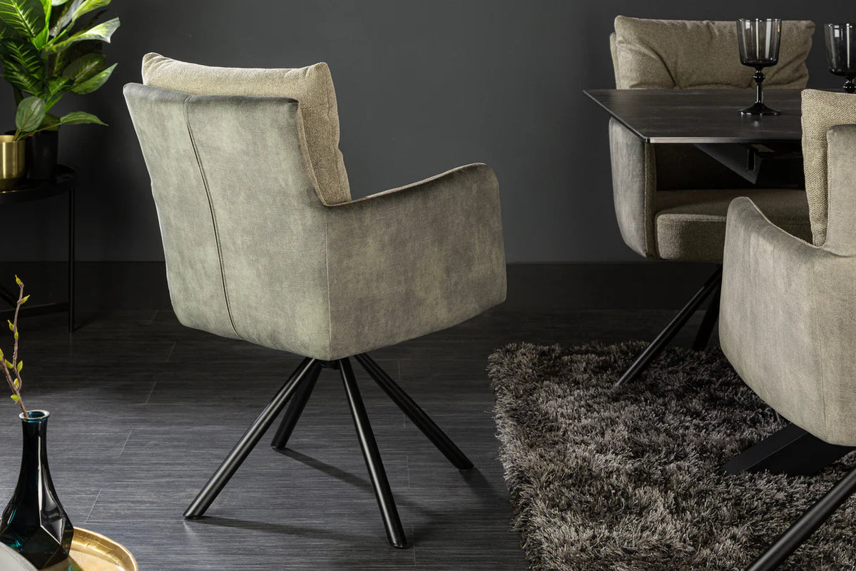 
Sedia con braccioli girevole a 360° «Big Nevis» - Tessuto piatto Khaki