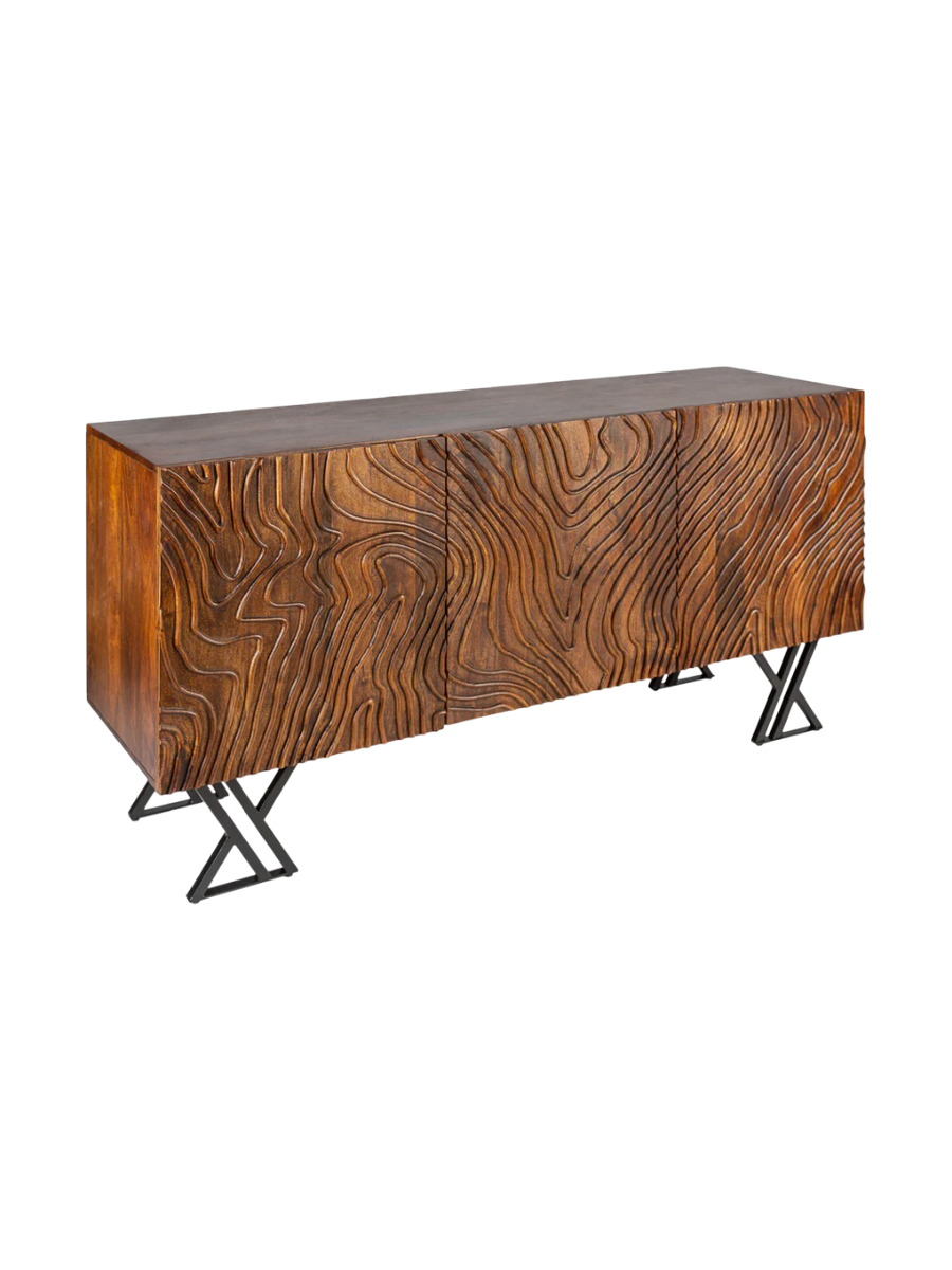 
Massivholz Design Sideboard „Fluid“