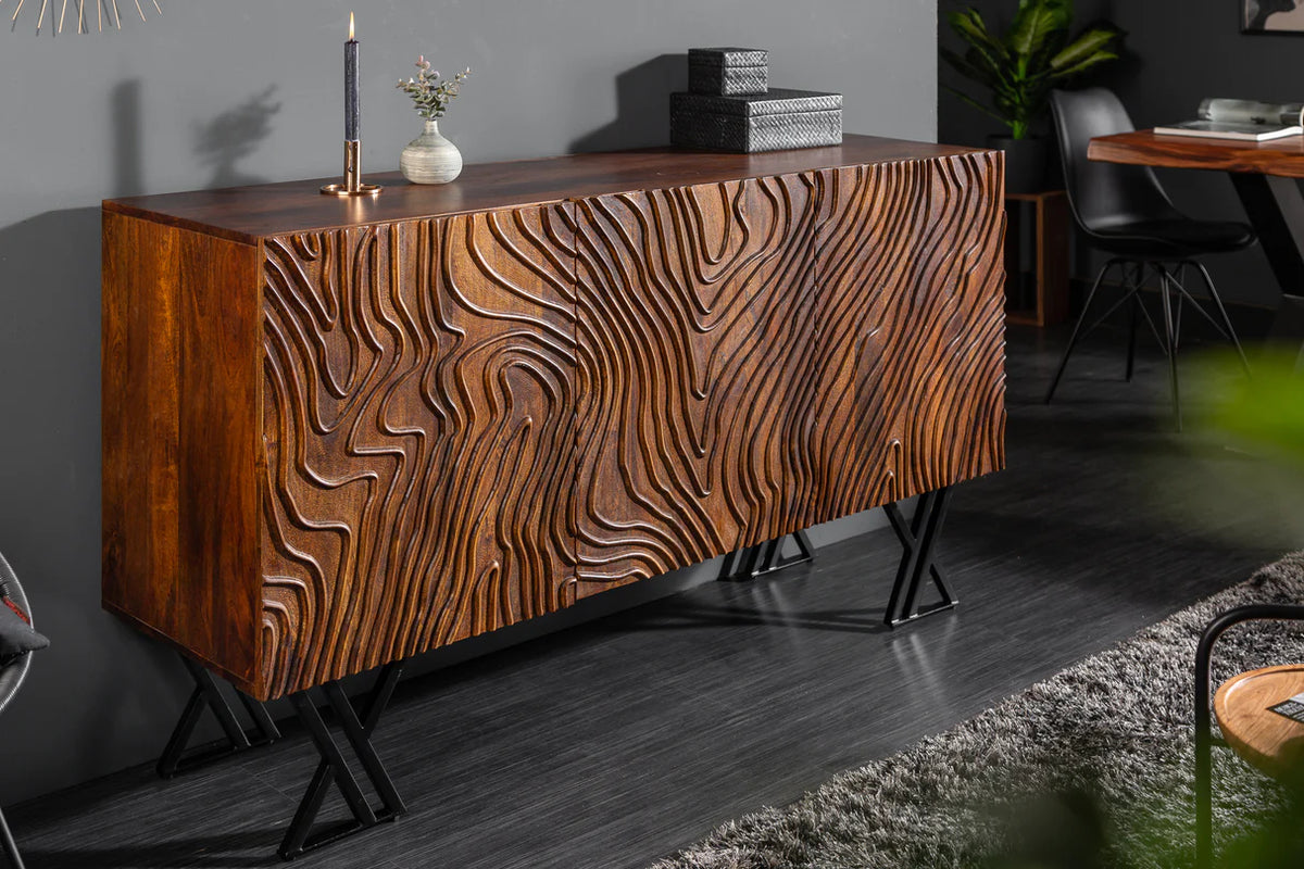 
Massivholz Design Sideboard „Fluid“