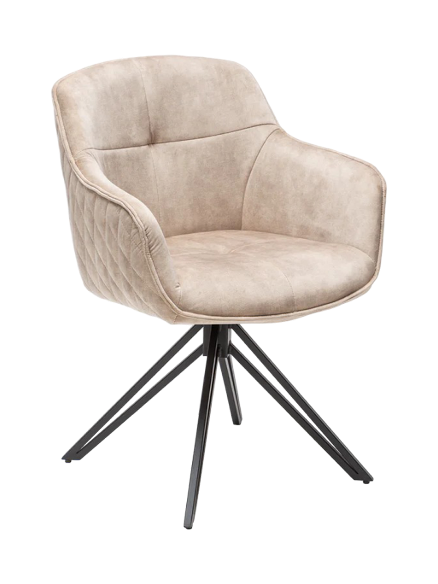 
Swivel Designer Armchair "Elefantis" - Velvet Greige