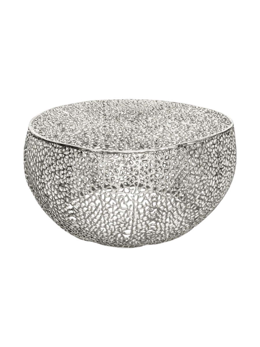 
Round Design Coffee Table "Leaf" - Silver