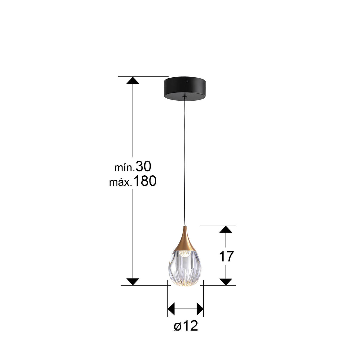
Lampada a sospensione LED di design „Corina“ a 1 luce