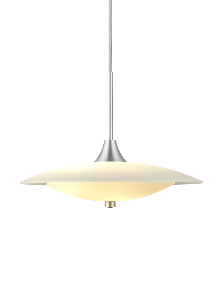 
Designer Pendant Lamp "Baroni" - Opal. Silver / ø 40cm