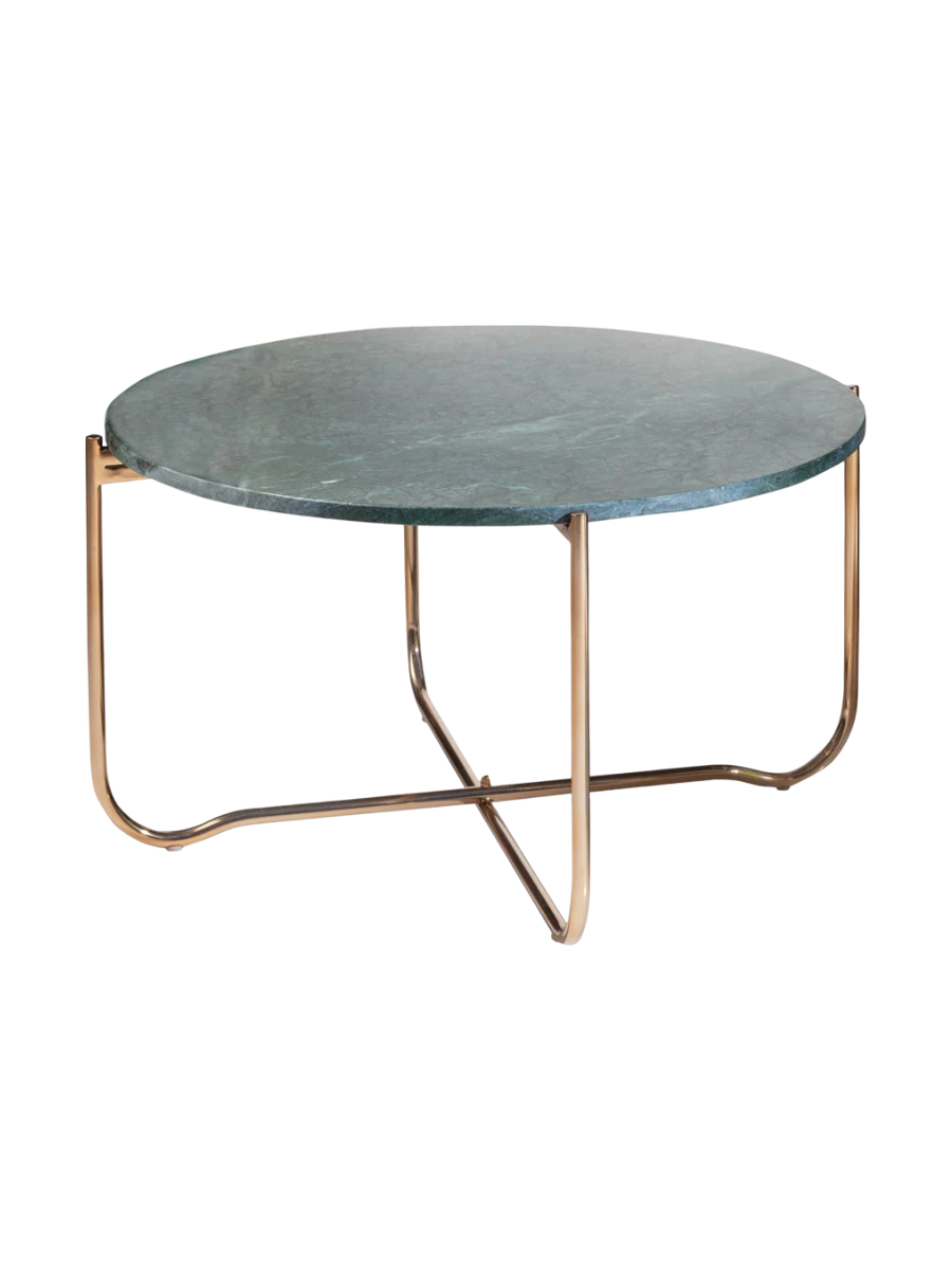 
Tavolino da salotto in marmo „Noblesse“ Ø 62 cm - Oro / Marmo Verde