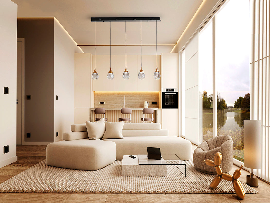 
LED Design Pendant Light “Corina” with 5 Lights