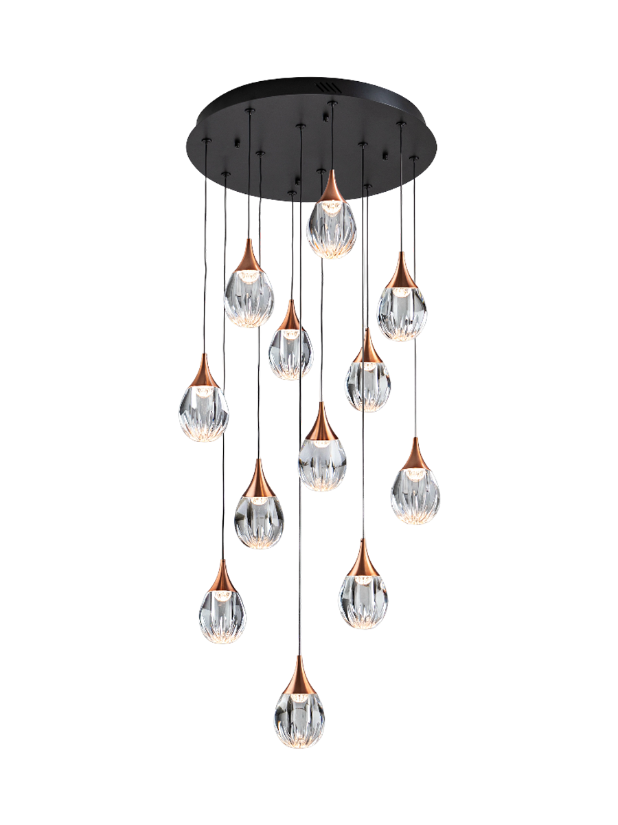 
LED designer pendant lamp “Corina” with remote control