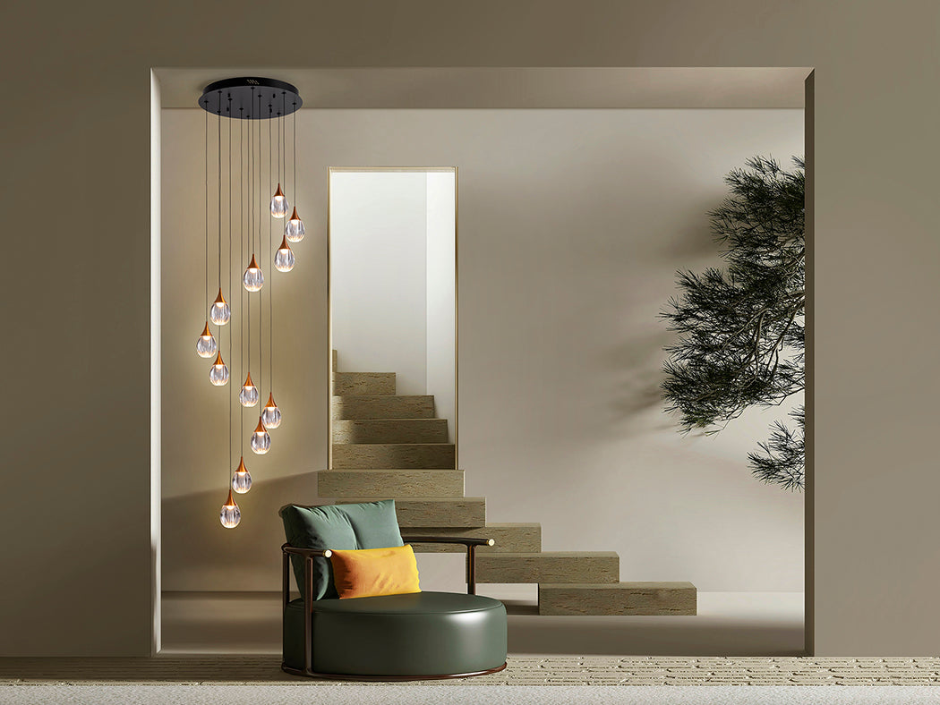 
LED designer pendant lamp “Corina” with remote control