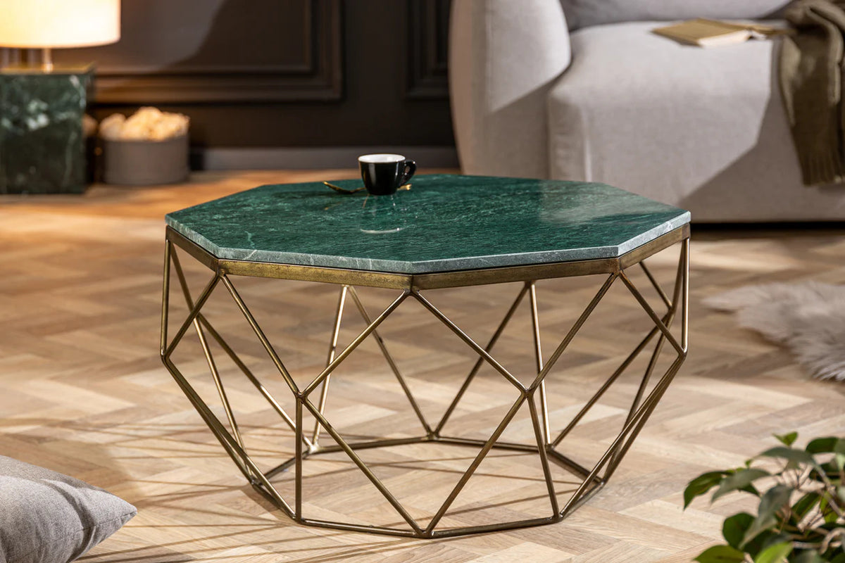 
Tavolino da salotto in marmo „Diamond“ Ø 70 cm - Verde