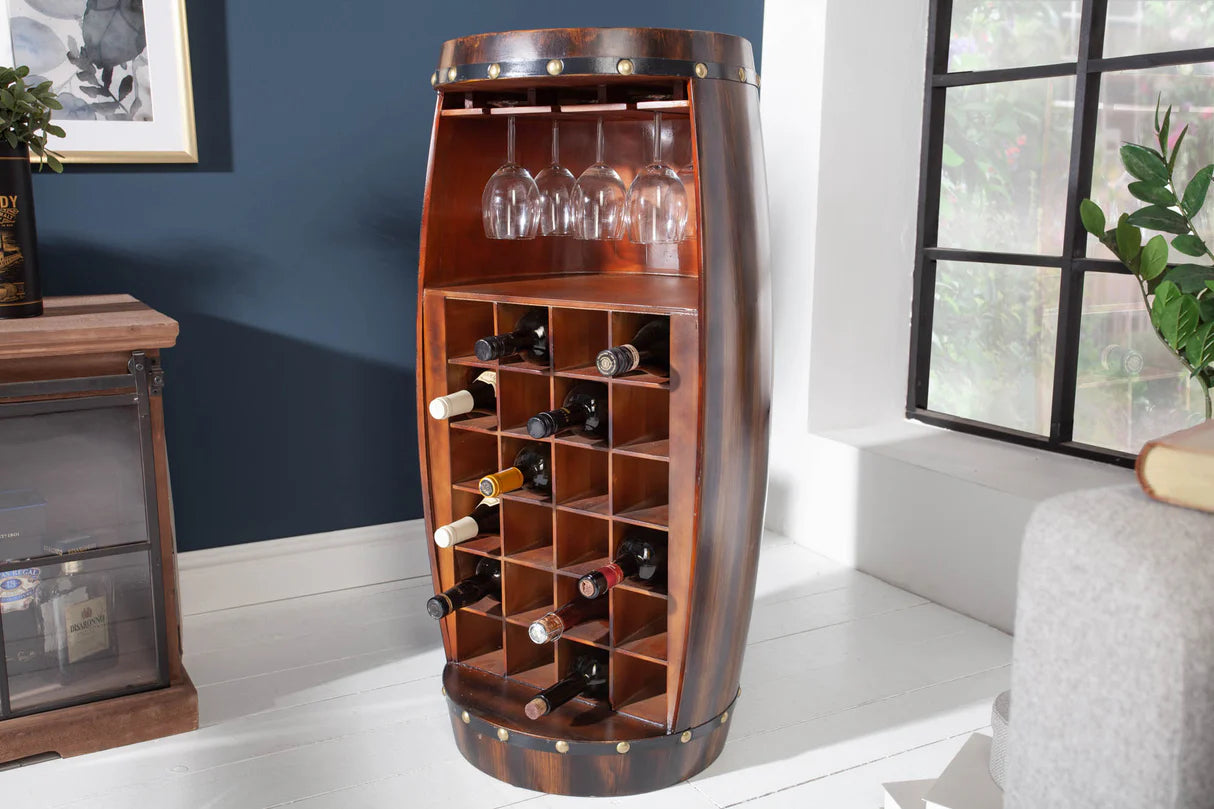 
Solid Wood Wine Rack "Bodega" - Ø 51 x Height 97 cm