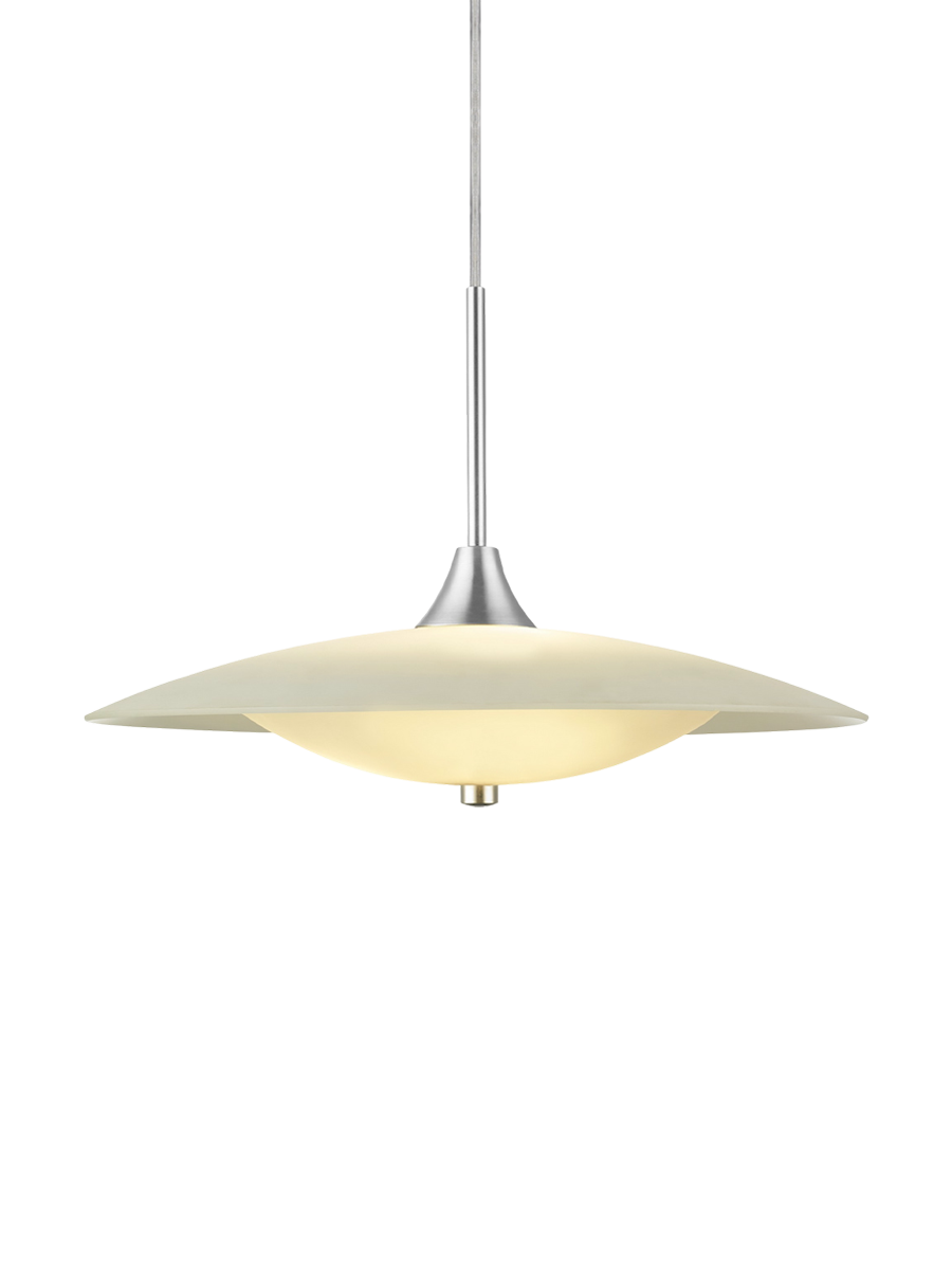 
Designer Pendant Lamp "Baroni" - Opal. Silver / Ø 46cm